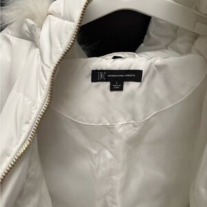 INC International Concepts Women's Cream Puffer Jacket